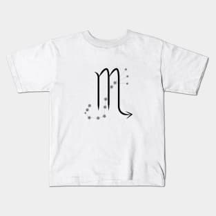 Scorpio - Zodiac Sign Symbol and Constellation Kids T-Shirt